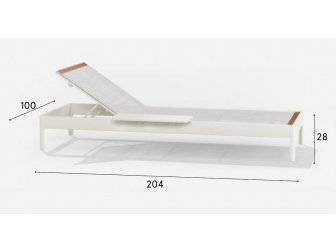 Шезлонг-лежак металлический с правым столиком-thumbs-Фото3