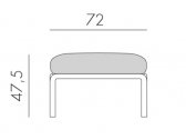 Лаунж-диван двухместный Nardi Komodo стеклопластик, Sunbrella белый, синий Фото 3