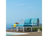 Лаунж-диван двухместный Nardi Komodo стеклопластик, Sunbrella белый, синий Фото 8