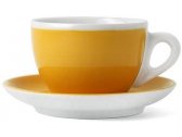 Кофейная пара для двойного капучино Ancap Verona Millecolori фарфор желтый, деколь чашка, ручка, блюдце Фото 1