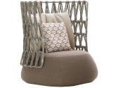 Кресло плетеное с обивкой B&B Italia Fat-Sofa Outdoor алюминий, сталь, полиэтилен, ткань Фото 1
