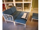 Лаунж-диван двухместный Nardi Komodo стеклопластик, Sunbrella белый, синий Фото 11