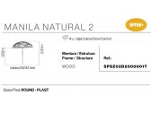 Зонт пляжный Ibiza Manila Natural 2 сталь, рафия Фото 3