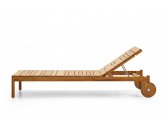 Шезлонг-лежак деревянный с матрасом Varaschin Barcode тик, ткань Фото 6