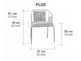 Кресло плетеное Tevet Pietrasanta Plus сталь, роуп, ткань Фото 2