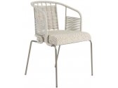 Кресло плетеное Tevet Pietrasanta Plus сталь, роуп, ткань Фото 1