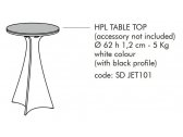 Столешница круглая SLIDE для стола Jet компакт-ламинат HPL белый Фото 2