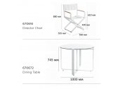 Комплект складной мебели Higold Clint алюминий, тик, текстилен, HPL Фото 3
