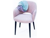 Кресло деревянное мягкое Rest.M.F Martin дерево, ткань нежно-розовый Фото 1