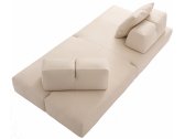 Лежак металлический мягкий с подушками Rivolta Cut металл, пенополиуретан, кожа белый Фото 1