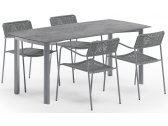 Комплект обеденной мебели Aurica Эланд алюминий, нежавеющая сталь, роуп, керамогранит серый Фото 1