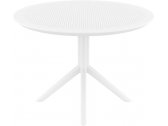 Стол пластиковый Siesta Contract Sky Table Ø105 сталь, пластик белый Фото 7