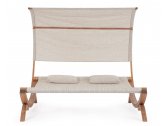 Лаунж-лежак двухместный с навесом Garden Relax Noes лиственница, текстилен натуральный, бежевый Фото 3