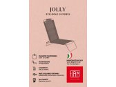 Кресло-шезлонг металлическое складное Fiam Jolly алюминий, текстилен Фото 4