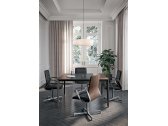 Кресло офисное Quadrifoglio Directa алюминий, фанера бука, ткань Фото 7