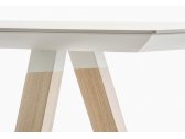 Стол барный ламинированный PEDRALI Arki-Table Wood дуб, алюминий, компакт-ламинат HPL беленый дуб, белый Фото 5