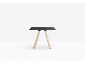 Стол ламинированный PEDRALI Arki-Table Wood дуб, компакт-ламинат HPL беленый дуб, черный Фото 4