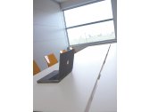 Стол со звукопоглощающей панелью PEDRALI Matrix Desk алюминий, ЛДСП, ткань белый, красный Фото 11