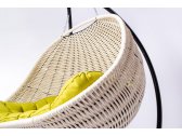 Кресло плетеное подвесное DW Cocoon Twin сталь, искусственный ротанг, полиэстер белый Фото 15