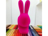 Стул пластиковый детский Qeeboo Rabbit Baby Velvet Finish полиэтилен фуксия Фото 7