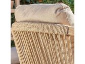 Кресло деревянное с подушками Tagliamento Rimini KD акация, роуп, олефин натуральный, бежевый Фото 16