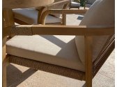 Кресло деревянное с подушками Tagliamento Rimini KD акация, роуп, олефин натуральный, бежевый Фото 19