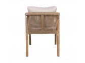 Кресло деревянное с подушками Tagliamento Rimini KD акация, роуп, олефин натуральный, бежевый Фото 4
