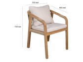 Комплект деревянной мебели Tagliamento Rimini KD акация, роуп, олефин натуральный, бежевый Фото 4