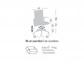 Кресло офисное с обивкой Gaber Elodie Manager 05R алюминий, ткань Фото 2
