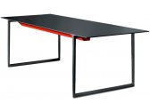 Стол с каналом для протяжки проводов PEDRALI Toa Desk CDX алюминий, компакт-ламинат HPL черный, красный Фото 1