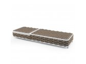 Шезлонг-лежак металлический RosaDesign Manhattan алюминий, роуп белый, серый Фото 4