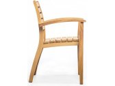 Кресло деревянное с подушкой WArt Stock ироко, ткань Etisilk натуральный, зеленый Фото 3