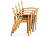 Кресло деревянное с подушкой WArt Stock ироко, ткань Etisilk натуральный, зеленый Фото 5
