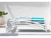 Шезлонг-лежак пластиковый Nardi Atlantico стеклопластик, текстилен белый, голубой Фото 7