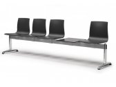 Система сидений на 4 места и столик Scab Design Alice Bench сталь, алюминий, технополимер, HPL антрацит Фото 1