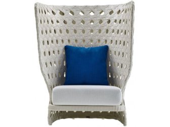 Кресло плетеное с обивкой-thumbs-Фото1