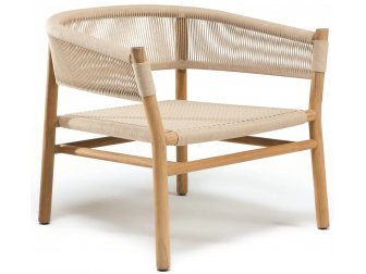 Кресло лаунж деревянное плетеное-thumbs-Фото1