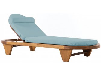 Шезлонг-лежак деревянный с матрасом-thumbs-Фото1
