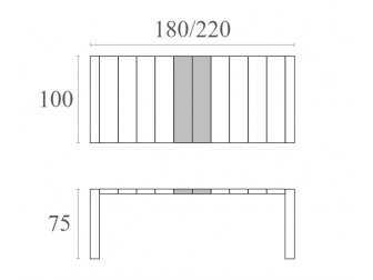 Раздвижной обеденный стол Vegas Table Medium-thumbs-Фото3