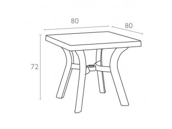 Садовый обеденный стол 80х80 см Viva-thumbs-Фото3