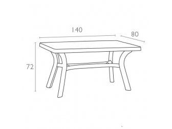 Садовый обеденный стол 140х80 см Roma-thumbs-Фото3