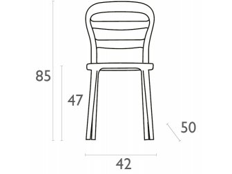 Уцененный пластиковый стул Miss Bibi-thumbs-Фото3