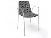Кресло пластиковое Gaber Alhambra TB металл, технополимер черный, белый Фото 1