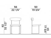 Стул с обивкой Potocco Keel Outdoor металл, ироко, ткань Фото 2