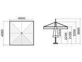 Зонт профессиональный телескопический Scolaro Leonardo Telescopic алюминий, акрил антрацит, слоновая кость Фото 2