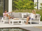 Комплект металлической мебели Life Outdoor Living Mallorca Lounge алюминий, ДПК, ткань белый, серый, хаки Фото 1