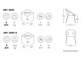 Кресло пластиковое Scab Design Drop 4 legs сталь, технополимер хром, тортора Фото 2