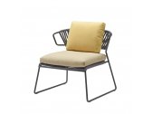 Кресло лаунж плетеное Scab Design Lisa Lounge Filo сталь, роуп антрацит Фото 6