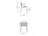 Кресло металлическое Scab Design Si-Si Barcode сталь тортора Фото 2