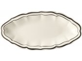 Блюдо овальное Gien Filet Manganèse фаянс белый, серо-коричневый Фото 1